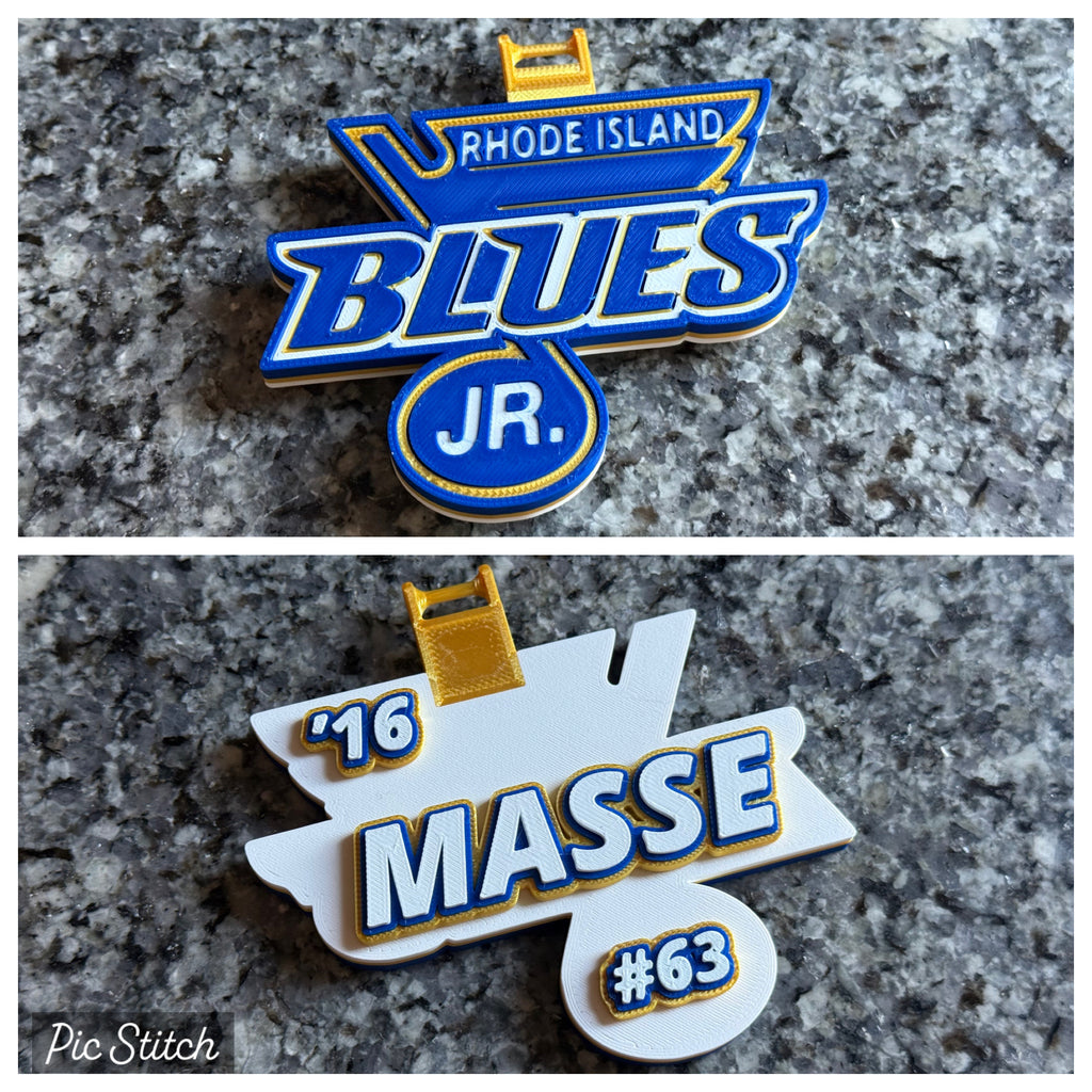 Customized Official Team Hockey Bag Tag