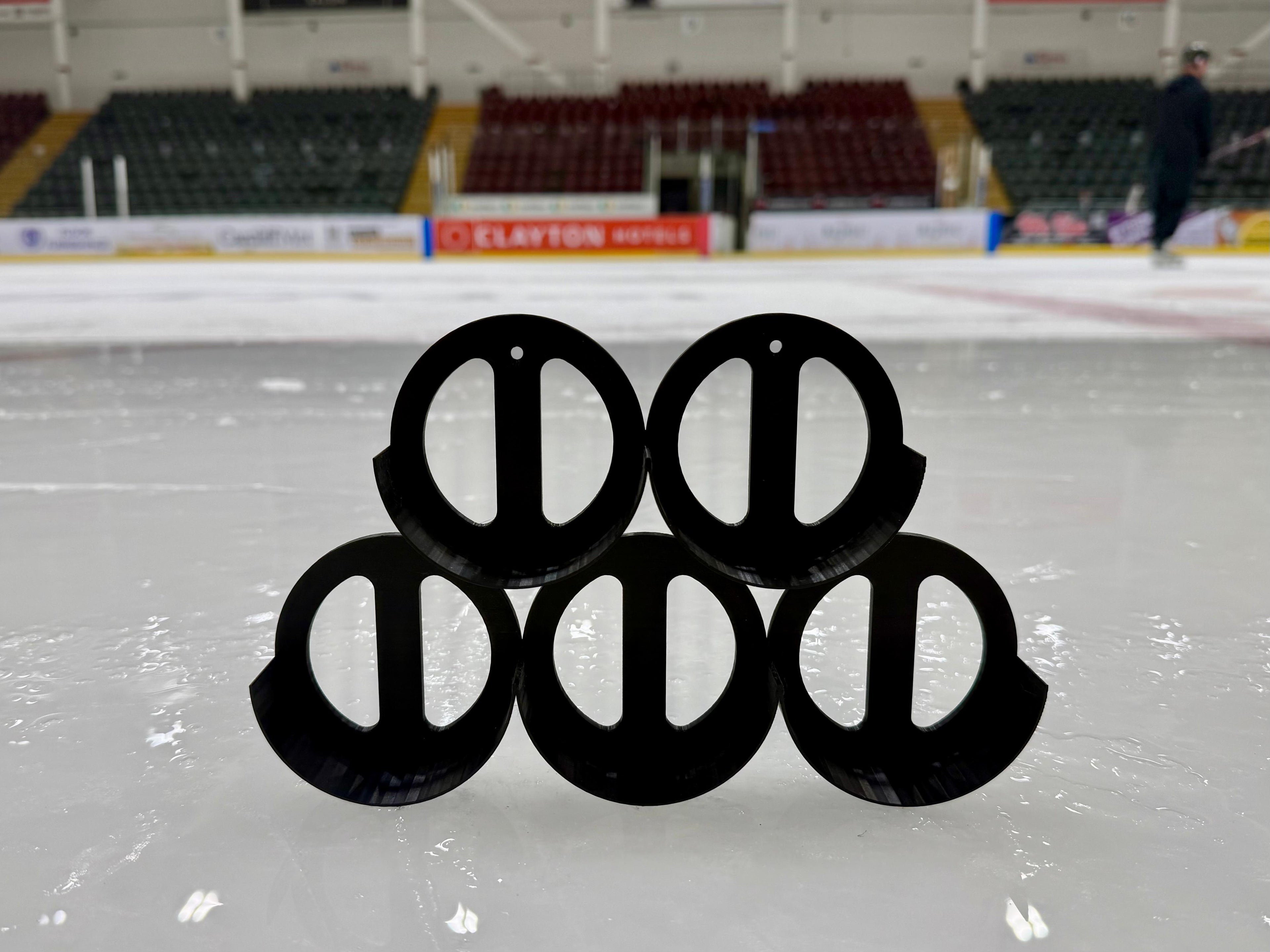 Wall Mounted Hockey Puck Display